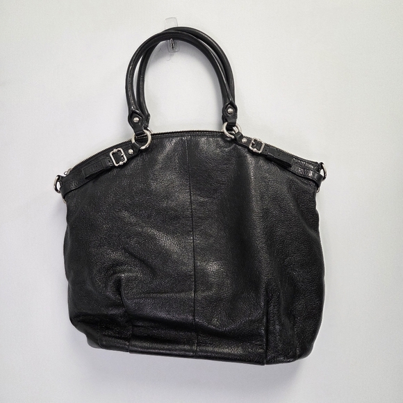 Coach Madison Black Leather Satchel Bag Handbag 18641 - Picture 5 of 15